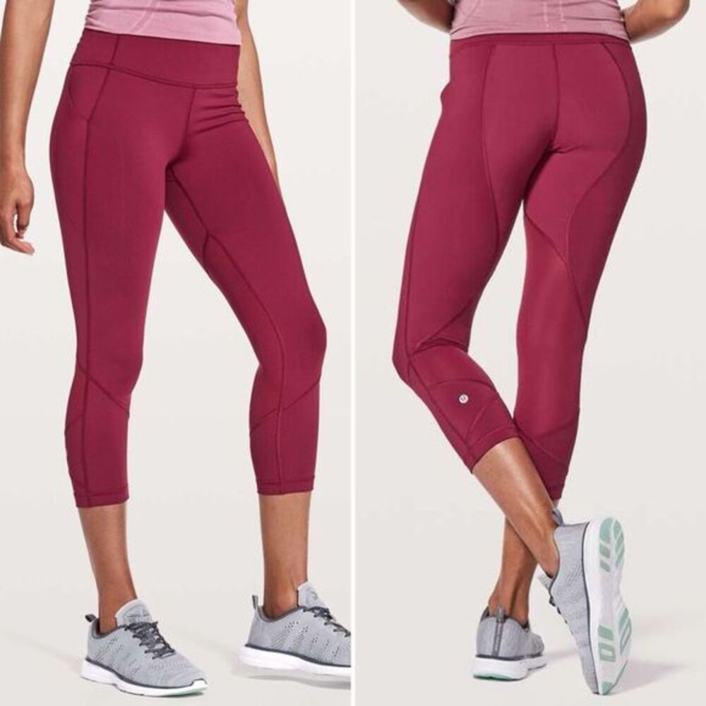 Lululemon Pace Rival Crop 22" in Ruby Wine Size 8